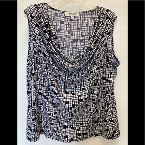 Jones Studio White and Blue Shell